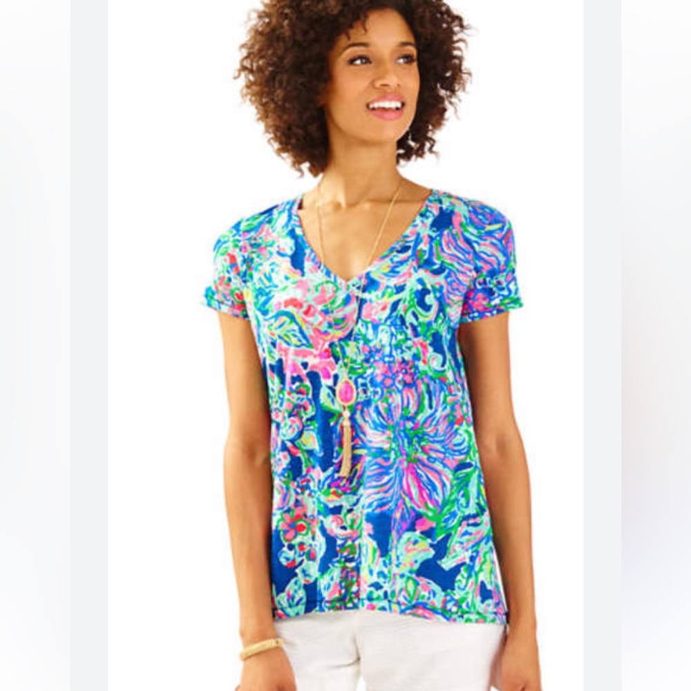 LILLY PULITZER Etta V-neck top